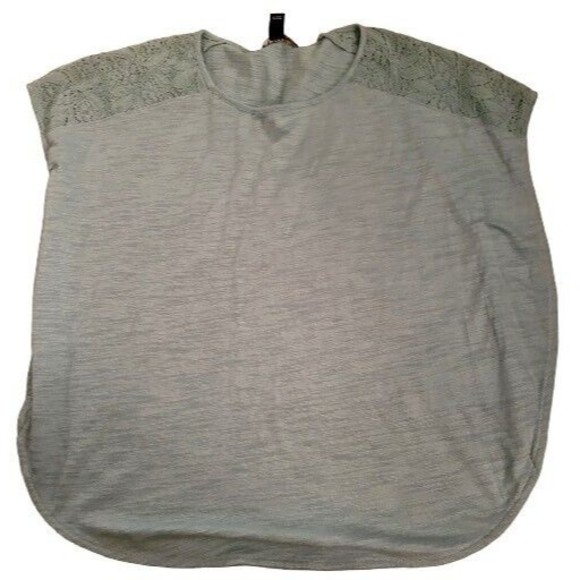 Chaps Womens Small Square Petite Top Cape Sleeve Lace On Front Shoulder Area - Picture 1 of 6